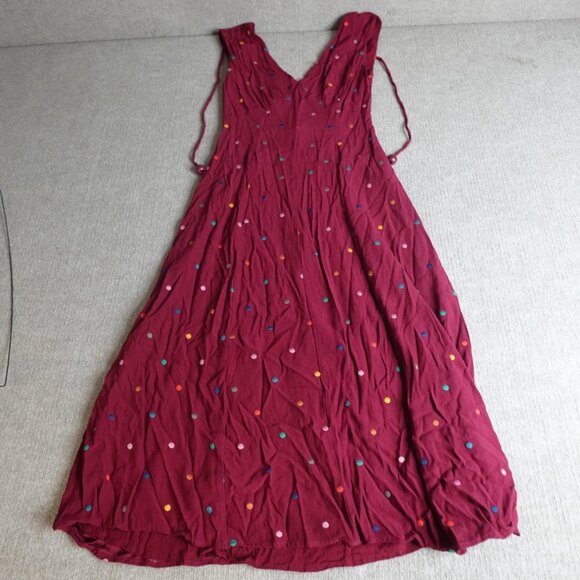 FARM Rio Dresses & Skirts - Farm Rio Womens Dress Small Red Polka Dot Embroidered Maxi Mixed Dot